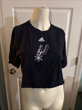 Adidas San Antonio Spurs Logo Cropped Tee